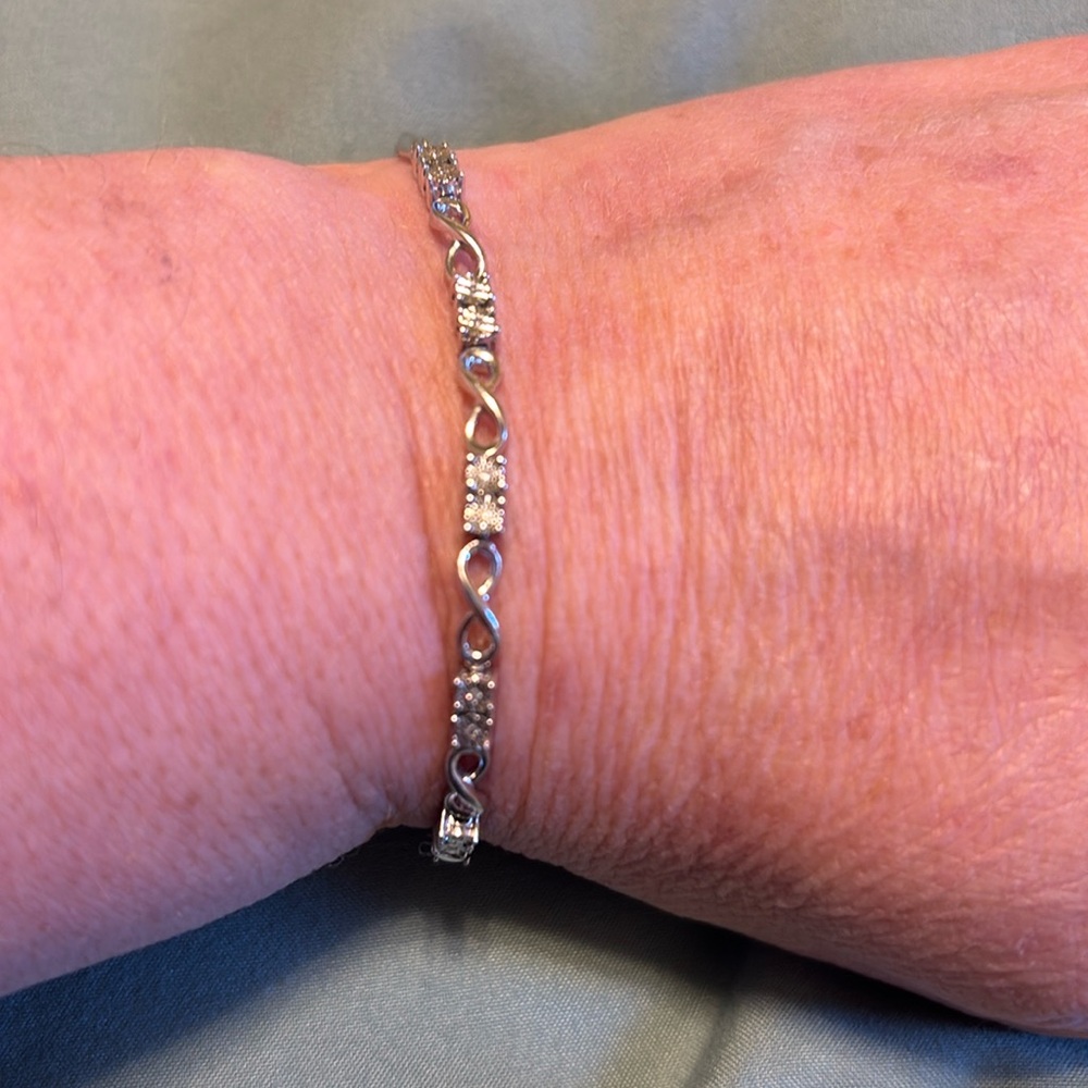 Diamond infinity bracelet